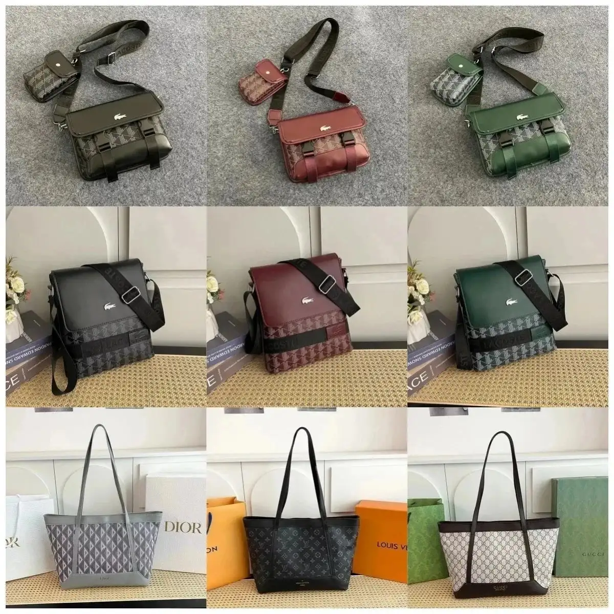 Lacoste & Louis Vuitton Crossbody & Tote Bags [38 styles]
