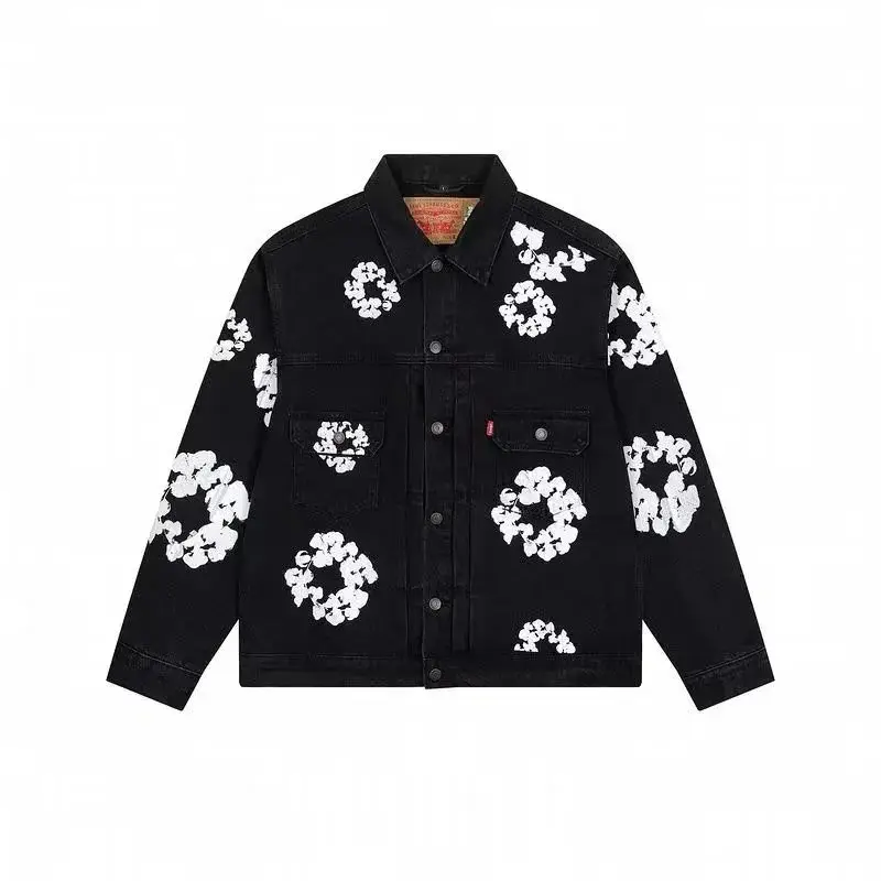 Off-White x Levi's Flower Print Denim Jacket & Jeans Set [White/Blue/Black Options] 2